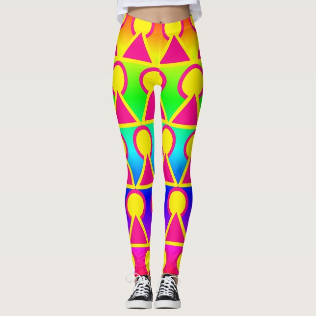 Coloridas Leggings Todo-Sobre-Imprimir (Anverso)