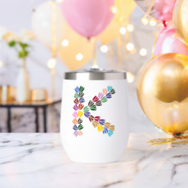Coloridas letras de tulipán "K"
