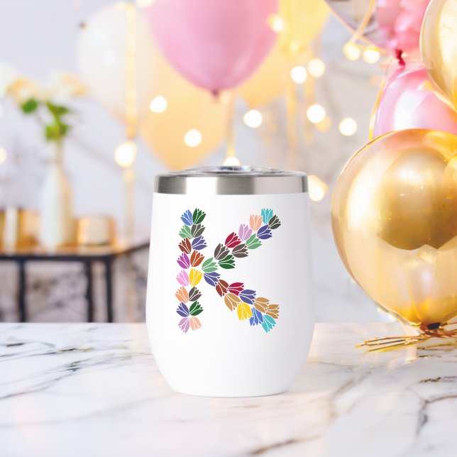 Coloridas letras de tulipán "K" (Despedida de soltero (girado))