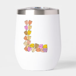 Coloridas letras de tulipán "L"