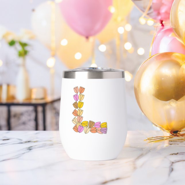 Coloridas letras de tulipán "L" (Despedida de soltero (girado))