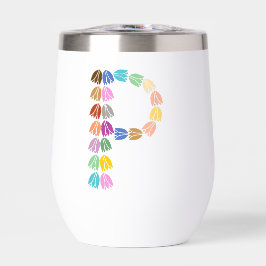 Coloridas letras de tulipán "P"