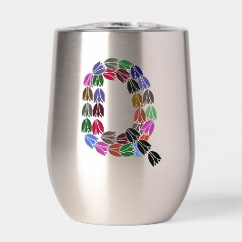 Coloridas letras de tulipán "Q"