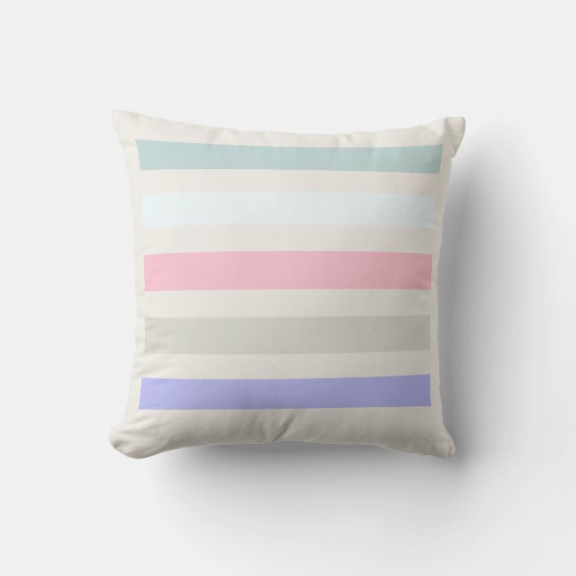 Coloridas líneas estéticas almohada cuadrada moder (Anverso)