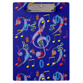 Coloridas notas musicales Portapapeles