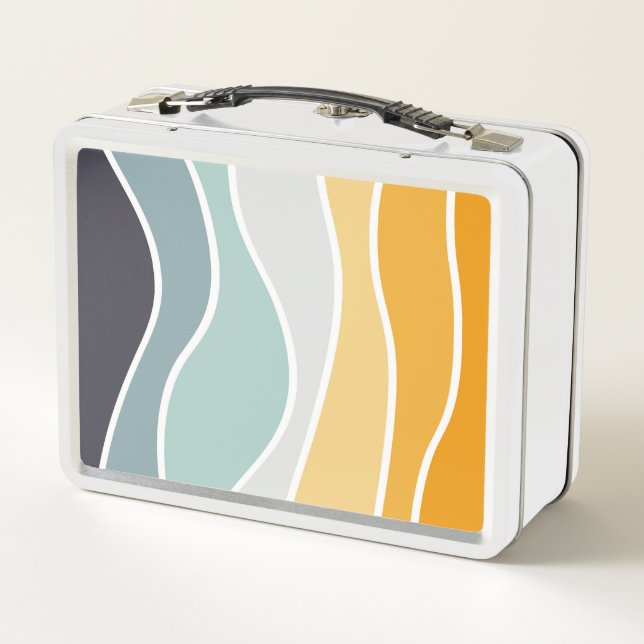 Coloridas olas de estilo retro en verano (Reverso)