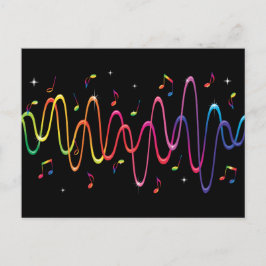 Coloridas ondas sonoras música notas musicales pos