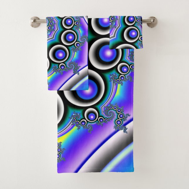 Coloridas Perlas Púrpuras Espiral Fractal (In situ)