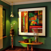 Coloridas plazas Patrón de arte abstracto moderno 