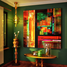 Coloridas plazas Patrón de arte abstracto moderno 