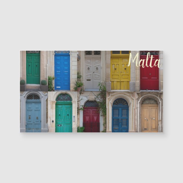 Coloridas puertas delanteras en Malta (Anverso)