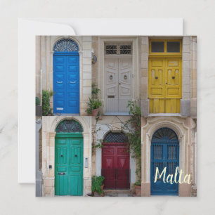 Coloridas puertas delanteras en Malta
