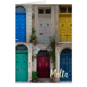 Coloridas puertas delanteras en Malta