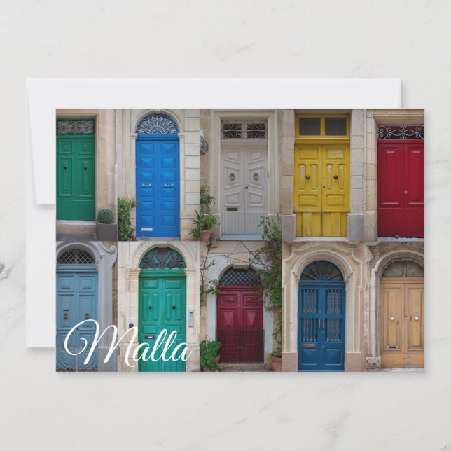 Coloridas puertas delanteras en Malta (Anverso)