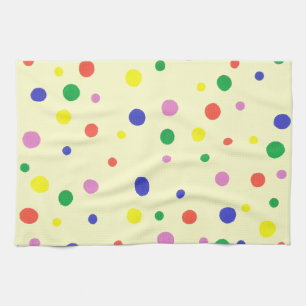 Coloridas puntas de polka toallas de cocina