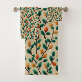 Coloridas ramas de pinecone invernal