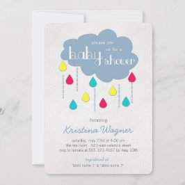 Coloridas rociadas invitaciones a Baby Shower