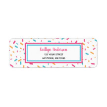 Coloridas salpicaduras de confetti | Etiqueta de d