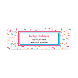 Coloridas salpicaduras de confetti | Etiqueta de d