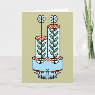 Coloridas tarjetas de felicitación del personaje d