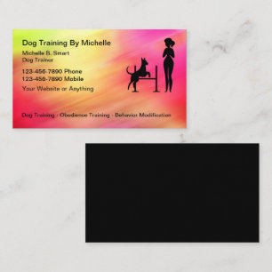 Coloridas tarjetas de negocios de entrenamiento de