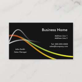 Coloridas tarjetas de negocios de Wavy LInes