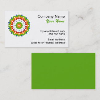 Coloridas tarjetas de negocios Mandala