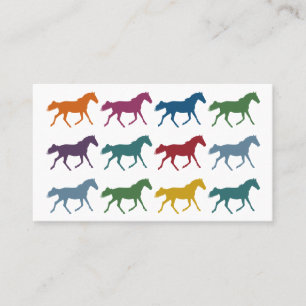 Coloridas tarjetas de negocios para caballos