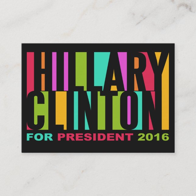 Coloridas tarjetas de negocios personalizados Hill (Anverso)