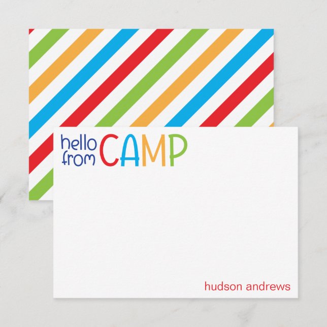 Coloridas tarjetas de notas personalizadas del cam (Anverso / Reverso)
