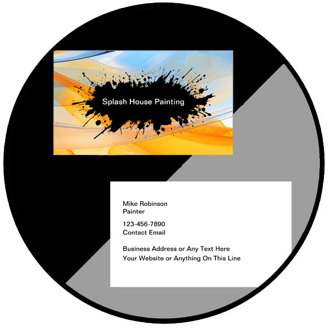 Coloridas tarjetas de presentación de pintura para (Subido por el creador)