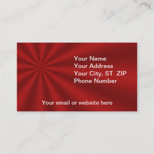 Coloridas tarjetas de visita de Starburst Red