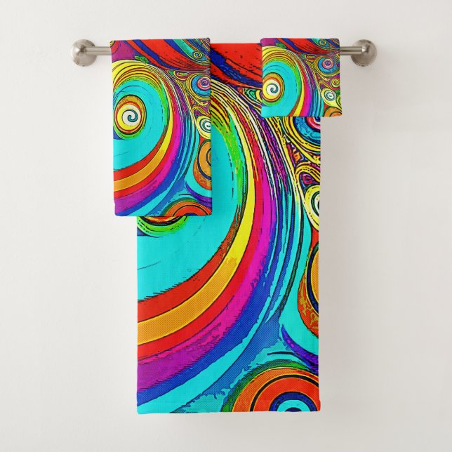 Coloridas Y Groovy Arcoiris Swirls (In situ)