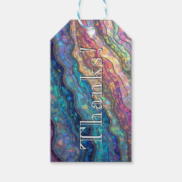 Colorido Abalone Ripples Etiqueta de regalo Person