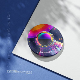 Colorido abrazando el botón del espacio