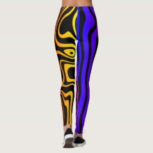 Colorido Abstract Striped Leggings - Elegir colore