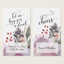 Colorido Abstracto Acuarela Floral Bebidas