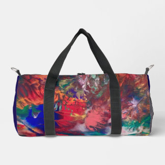 Colorido Abstracto Acuarela Hippie Duffle Bolsa