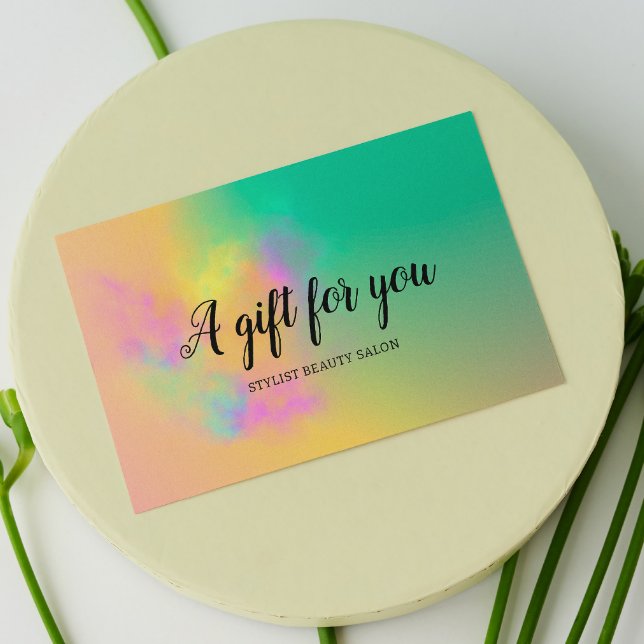 Colorido Abstracto Watercolor Pelo Salón De Bellez (Colourful Abstract Watercolor Hair Beauty Salon)