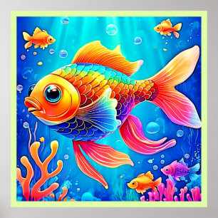 Colorido acuario Arte de pescado