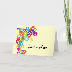 Colorido apenas una tarjeta de nota
