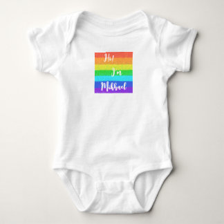 Colorido arcoiris personalizado Baby Jersey Bodysu