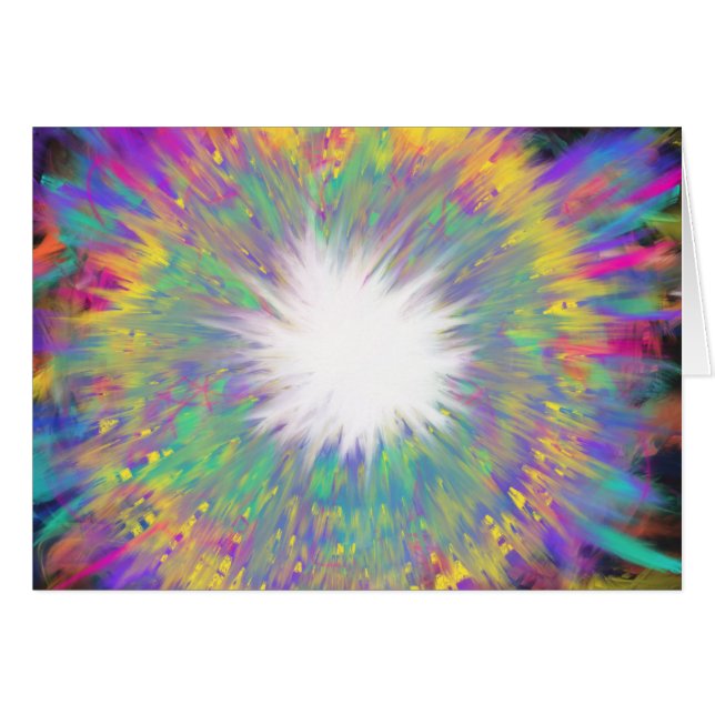 Colorido arcoiris Starburst Resumen Pintura de art (Anverso (Horizontal))