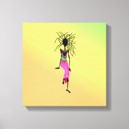 Colorido arte africano, impresionante guerrera