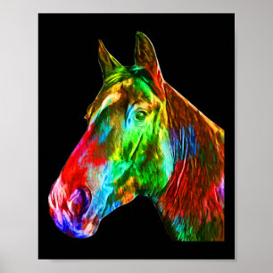 Colorido arte de caballos Caballo Montando por Lov