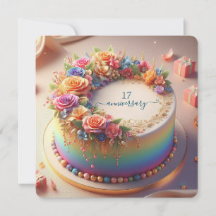 COLORIDO BODA ANIVERSARIO CAKE