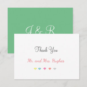 Colorido Boda Confetti Tarjeta de agradecimiento