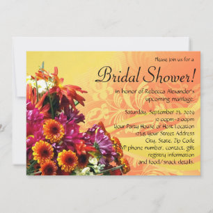 Colorido Bouquet Floral Bridal Shower Invitaciones
