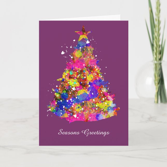 Colorido brillante del árbol de navidad magnífico (Anverso)