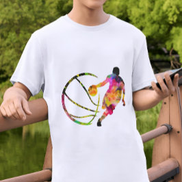 colorido de cesta de camisetas Silhouette Basketba